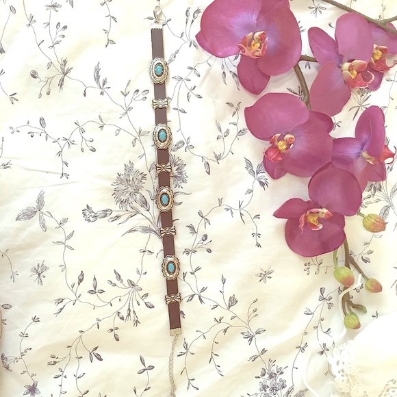 turquoise Western Frame Choker Necklace - Picture 1 of 9